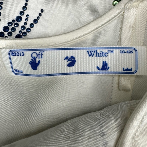 OFF-WHITE Gender Inclusive Bright Crystal Embellished slip dress size 40 - Picture 13 of 17